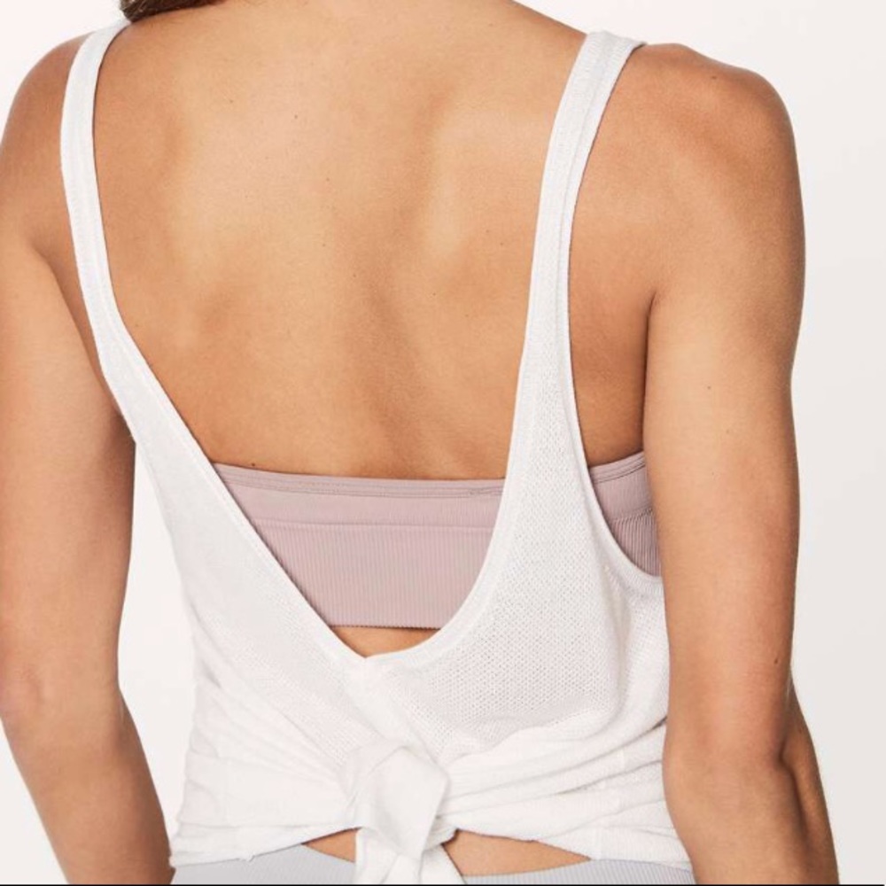 NWT lululemon Open Knit Cami Tank White Top Taryn - Picture 3 of 7